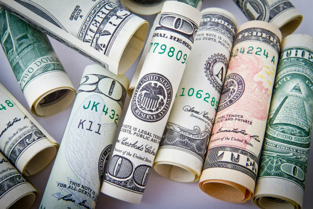 Image of US dollars used within a high-risk transaction, leading to payment processing issues.