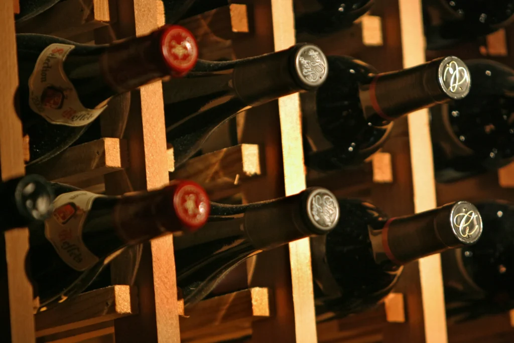 Vintage wines in a liquor store, tracked by a POS system.