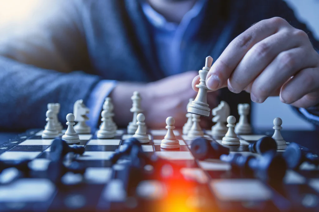 A game of chess akin to a business strategy, with flat fee payment processing playing a part.