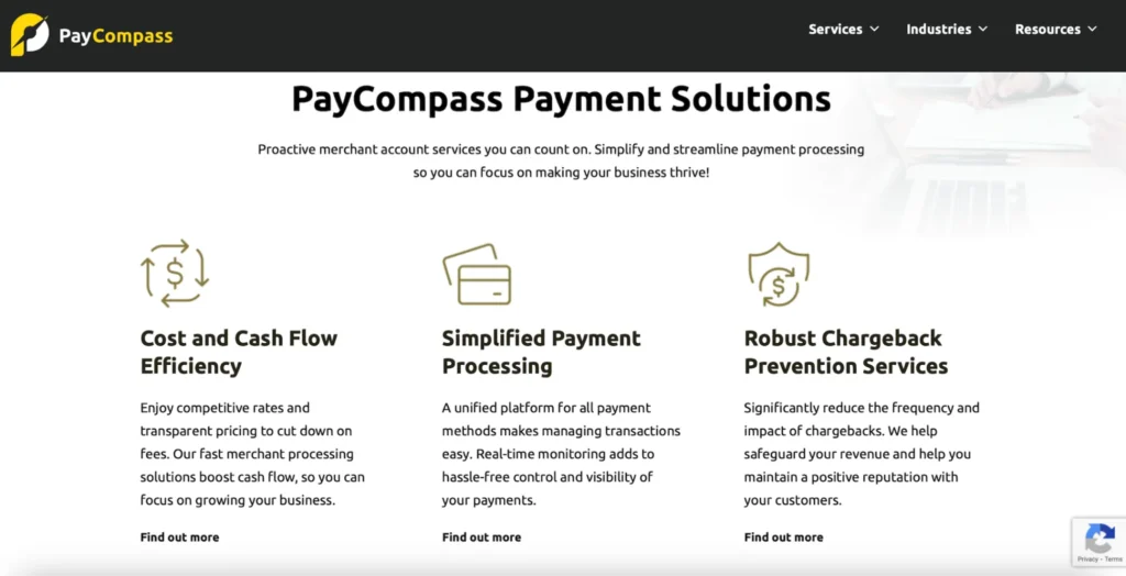 PayCompass’ merchant account offerings for high-risk businesses in particular.